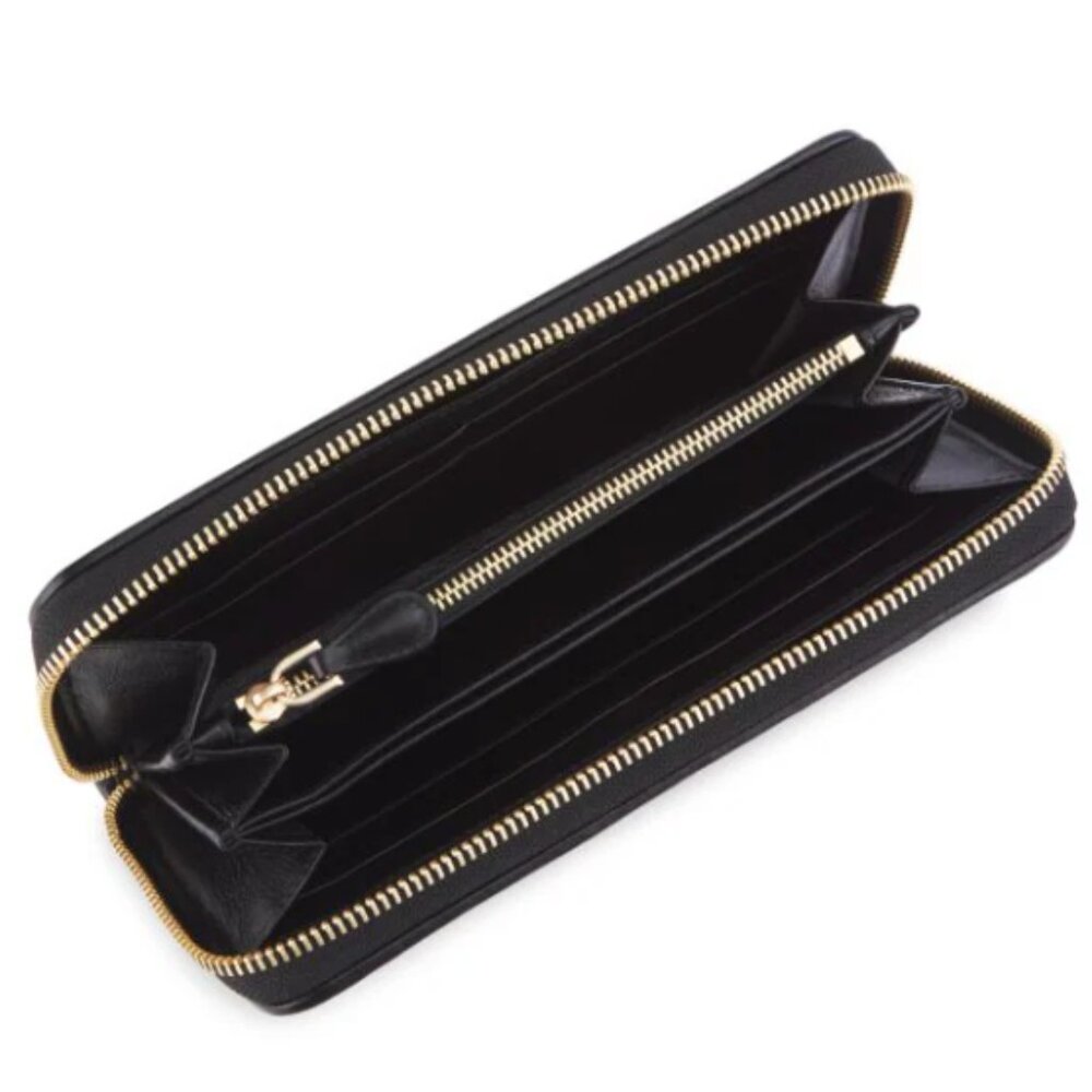 VALENTINO BY MARIO VALENTINO Leonardo Zip-Around Leather Wallet (NEW)